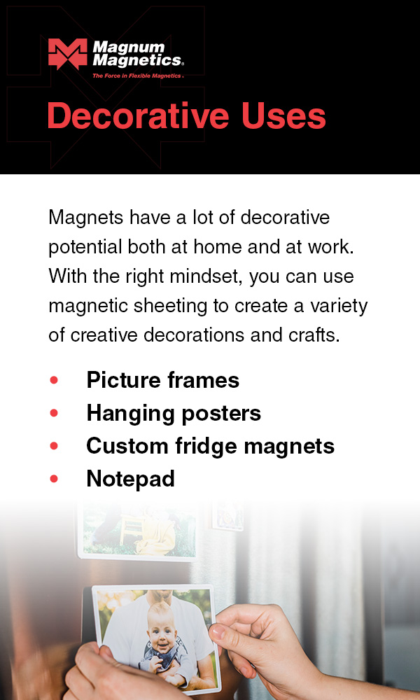 Decorative uses for magnetic sheeting