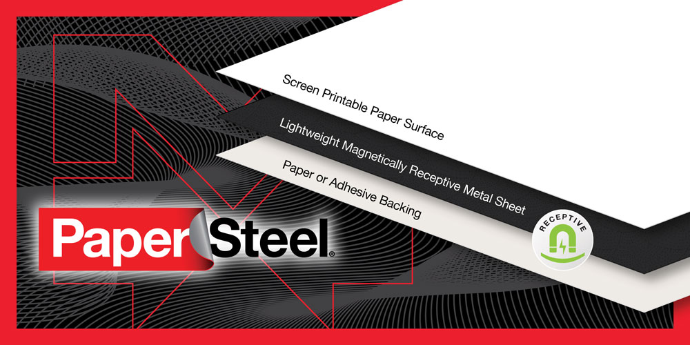 PaperSteel magnetic receptive material